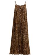 Matchesfashion.com Mes Demoiselles - Fetiche Leopard Print Cotton Maxi Dress - Womens - Leopard