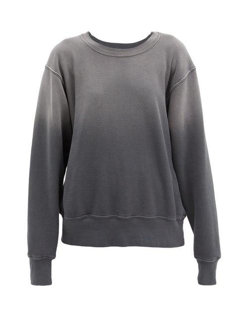 Matchesfashion.com Les Tien - Ombr Cotton-jersey Sweatshirt - Womens - Black