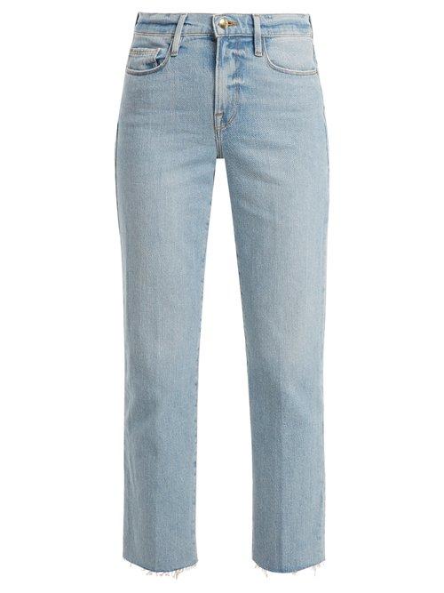 Matchesfashion.com Frame - Le Nouveau Straight Leg Jeans - Womens - Light Blue