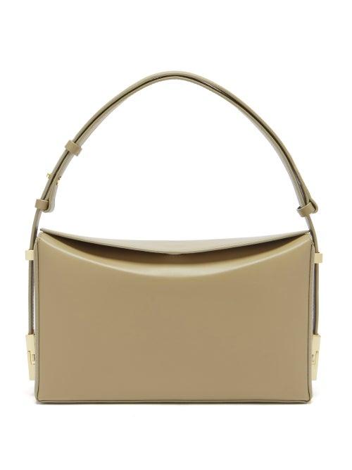Ladies Bags Osoi - Sandy Leather Shoulder Bag - Womens - Khaki