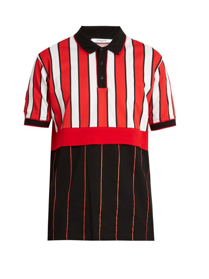 Givenchy Columbian-fit Contrast-striped Cotton Polo Shirt