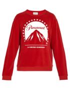 Gucci Paramount-print Velvet Sweater