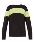 Matchesfashion.com The Elder Statesman - Racing Intarsia Stripe Cashmere Sweater - Mens - Grey Multi