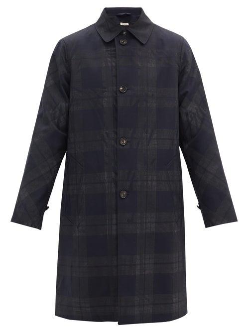 Matchesfashion.com Marni - Checked Wool Raincoat - Mens - Black
