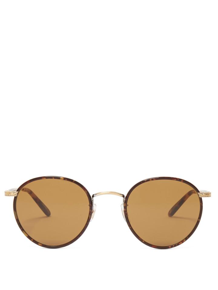 Garrett Leight Tortoiseshell Round-frame Sunglasses