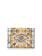 Dolce & Gabbana Majolica-print Leather Cardholder