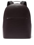 Matchesfashion.com Paul Smith - Embossed Leather Backpack - Mens - Burgundy