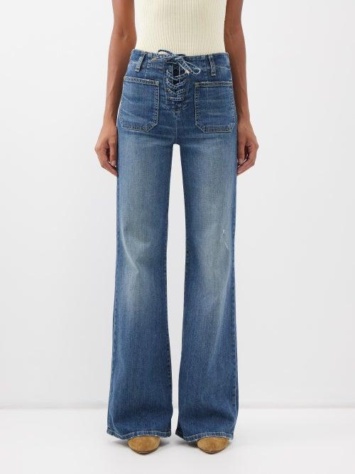 Nili Lotan - Noeme High-rise Flared-leg Jeans - Womens - Denim