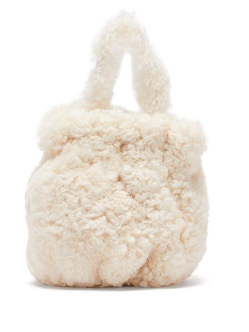 Matchesfashion.com Staud - Grace Shearling Bag - Womens - White