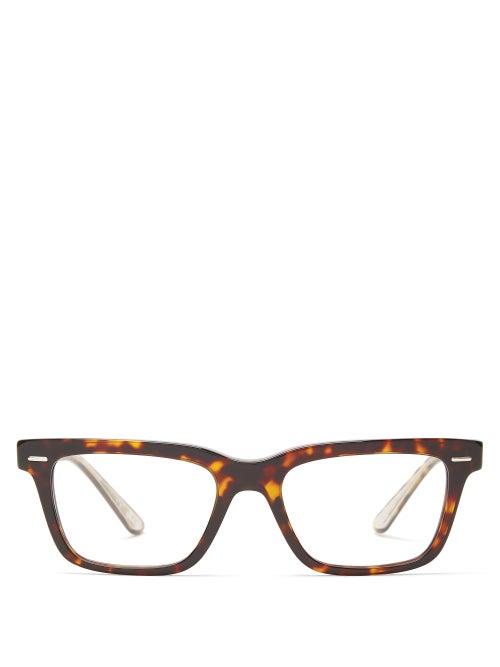 Matchesfashion.com The Row - X Oliver Peoples Ba Cc Rectangular Glasses - Womens - Tortoiseshell