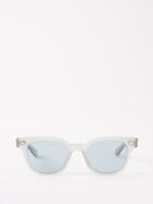 Garrett Leight - Canter 47 Square Frosted-acetate Sunglasses - Mens - Blue Crystal