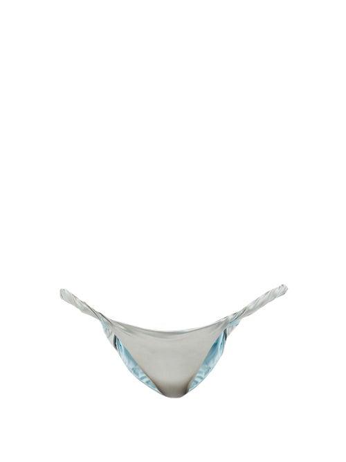 Ladies Beachwear Isa Boulder - Tornado Reversible Twist-side Bikini Briefs - Womens - Blue
