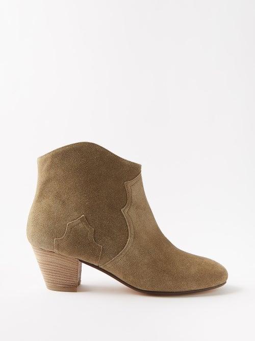 Isabel Marant - Dicker Suede Ankle Boots - Womens - Nude