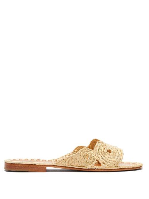 Matchesfashion.com Carrie Forbes - Miringi Raffia Slides - Womens - Cream