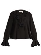 See By Chloé Ruffled Stretch-crepe Top