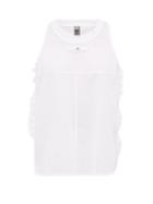 Matchesfashion.com Adidas By Stella Mccartney - Ruffle Trimmed Mesh Tank Top - Womens - White