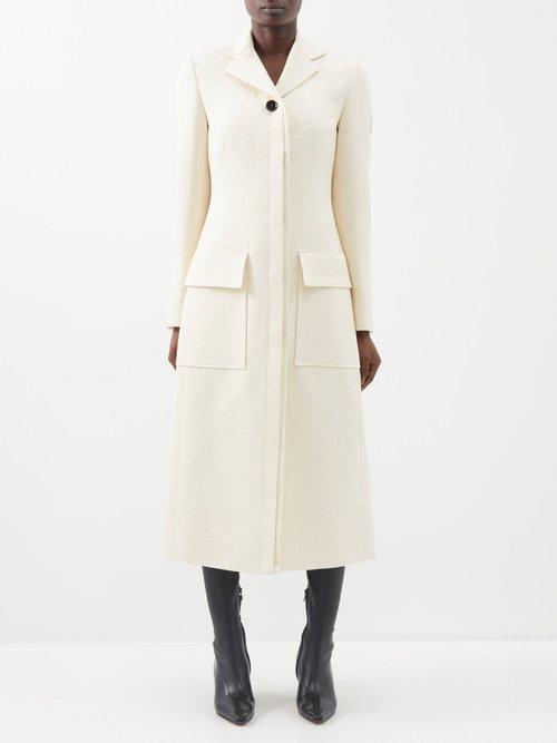Proenza Schouler - Floral-jacquard Cotton-blend Coat - Womens - Cream