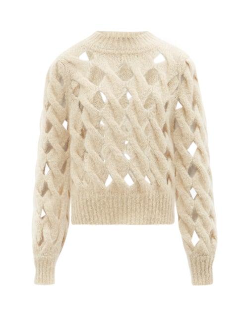 Isabel Marant - Eggie Open-knit Sweater - Womens - Cream