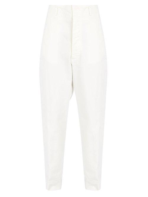 Matchesfashion.com Maison Margiela - Relaxed Leg Trousers - Mens - White