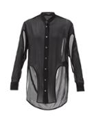 Matchesfashion.com Ann Demeulemeester - Cutout Poplin Shirt - Womens - Black