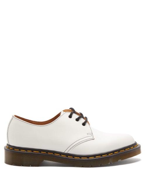 Matchesfashion.com Comme Des Garons Comme Des Garons - X Dr. Martens Leather Derby Shoes - Womens - White