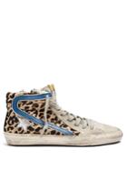 Golden Goose Deluxe Brand Slide High-top Calf-hair Trainers