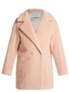 Matchesfashion.com Harris Wharf London - Alpaca Blend Double Breasted Coat - Womens - Light Pink