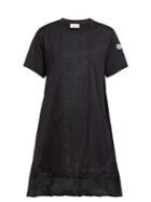 Matchesfashion.com Moncler - Abito Round Neck Cotton Jersey Dress - Womens - Black