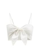 Hester Bly - Baagh Broderie-anglaise Cotton Bandeau Top - Womens - White