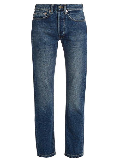 Matchesfashion.com Raey - Clean Hemmed Cigarette Leg Jeans - Womens - Dark Blue
