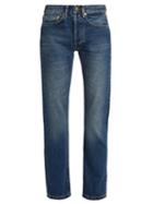 Matchesfashion.com Raey - Clean Hemmed Cigarette Leg Jeans - Womens - Dark Blue