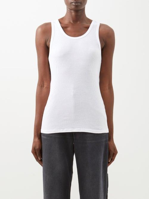 Nili Lotan - Coana Ribbed Cotton-jersey Tank Top - Womens - White