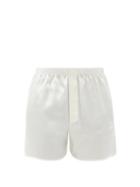 Matchesfashion.com Ludovic De Saint Sernin - Silk-satin Boxer Shorts - Womens - White