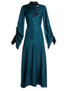 Roksanda Omari High-neck Ruched-sleeve Satin-twill Dress