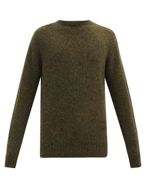 Matchesfashion.com Ymc - Brushed-wool Sweater - Mens - Dark Green