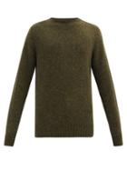 Matchesfashion.com Ymc - Brushed-wool Sweater - Mens - Dark Green