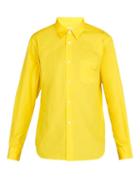 Matchesfashion.com Comme Des Garons Shirt - Logo Cotton Poplin Shirt - Mens - Yellow