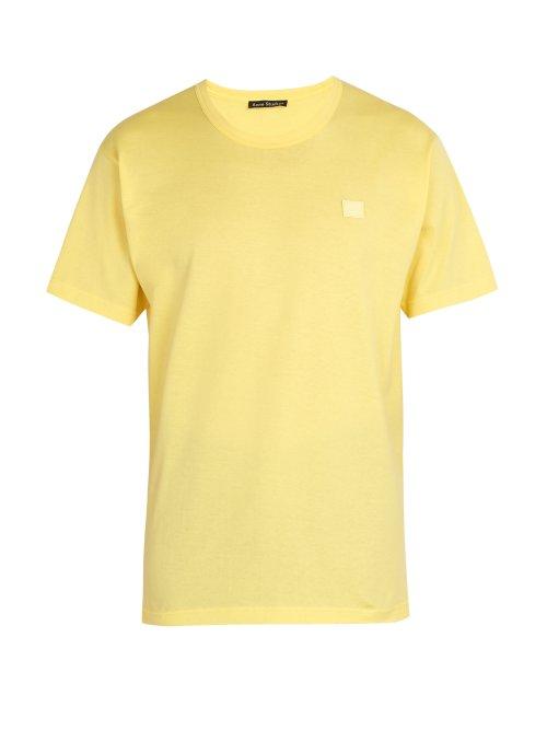 Matchesfashion.com Acne Studios - Nash Face Cotton Jersey T Shirt - Mens - Yellow