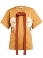 Matchesfashion.com Chlo - Little Horse Print Cotton T Shirt - Womens - Brown Multi