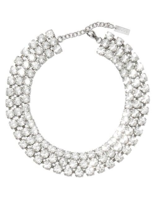 Saint Laurent - Crystal Cup-chain Choker - Womens - Crystal