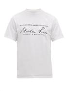 Matchesfashion.com Martine Rose - Logo Print Cotton T Shirt - Mens - White Multi