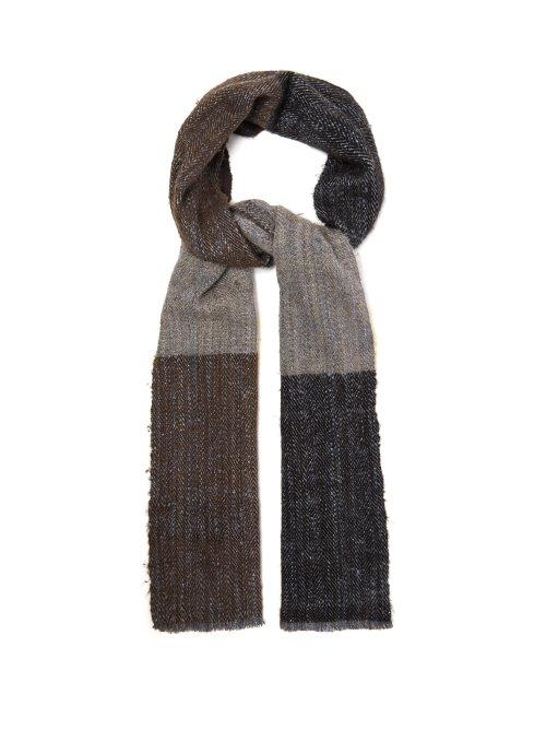 Matchesfashion.com Denis Colomb - Ise Check Frayed Wool Blend Scarf - Mens - Multi