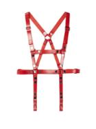 Matchesfashion.com Junya Watanabe - Studded Leather Harness Belt - Womens - Red