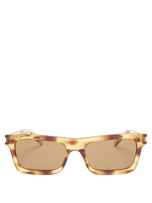 Saint Laurent - Betty Square Tortoiseshell-acetate Sunglasses - Mens - Brown