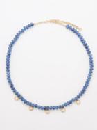 Sydney Evan - Diamond, Kyanite & 14kt Gold Necklace - Womens - Blue Multi