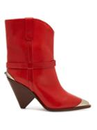 Matchesfashion.com Isabel Marant - Lamsy Leather Boots - Womens - Red