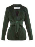Matchesfashion.com Cheval Pampa - Tero Cotton Velvet Blazer - Womens - Green