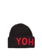 Matchesfashion.com Y-3 - Logo Appliqu Cable Knitted Beanie - Mens - Black