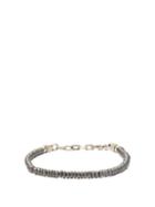 Matchesfashion.com Title Of Work - Pyrite And Ruby Beaded Bracelet - Mens - Silver