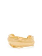 Matchesfashion.com Bottega Veneta - Asymmetric Grooved Cuff - Womens - Gold